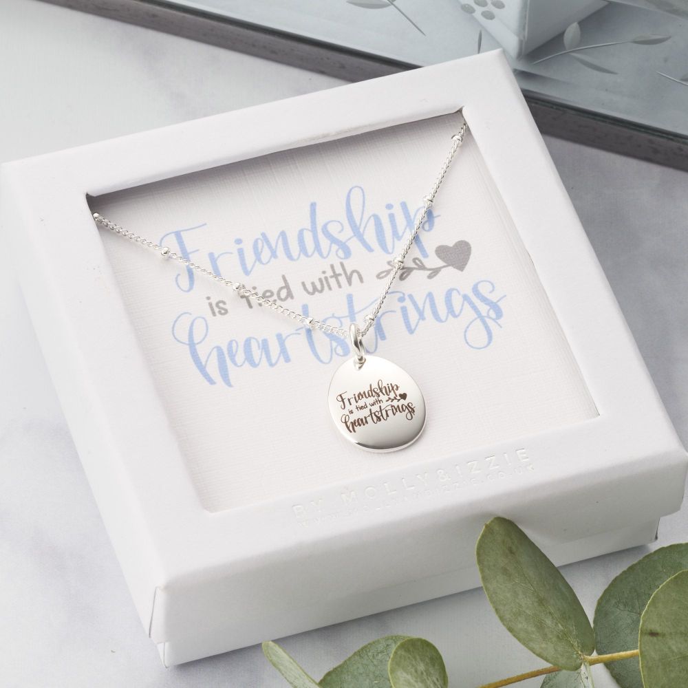 Friendship Is Tied With Heartstrings Necklace