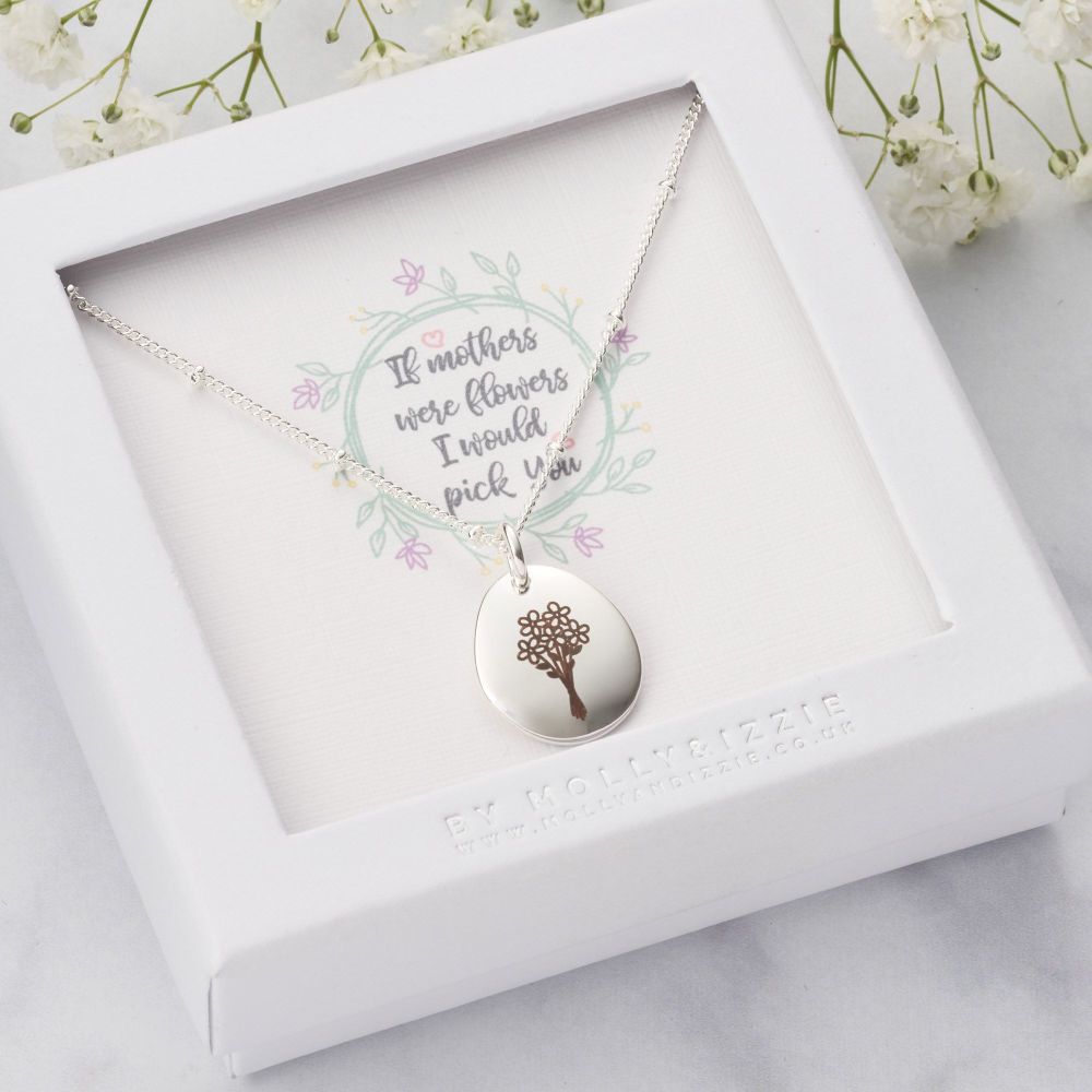 PN052 If Mother's Were Flowers I Would Pick You Necklace