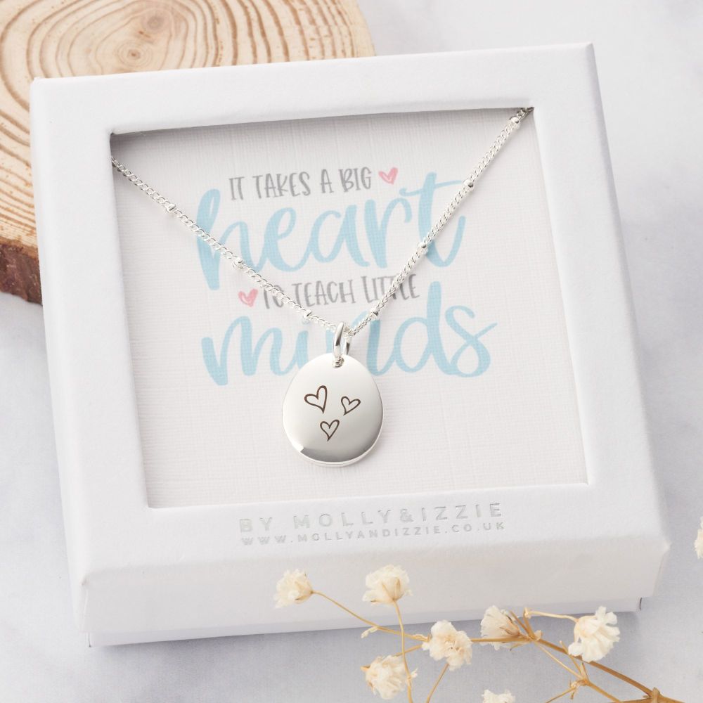 It Takes A Big Heart To Teach Little Minds Necklace