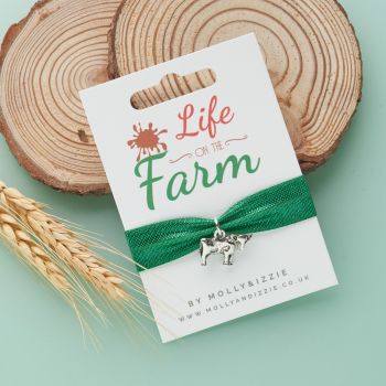 Life on the Farm Stretch Bracelet  - Cow - pack of 5