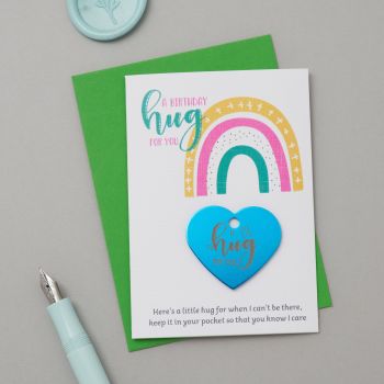 'Bright Rainbow Birthday' Little Hug Card - Pack of 5- (LH016)