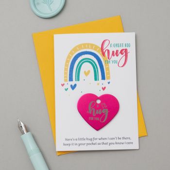 'Bright Rainbow Great Big Hug' Little Hug Card  - Pack of 5-(LH018)