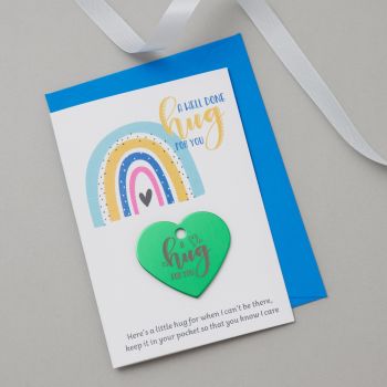 'Bright Rainbow Well Done' Little Hug Card - Pack of 5- (LH021)