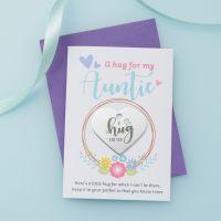 'Floral Wreath - Auntie' Little Hug Card  - Pack of 5-(LH035)