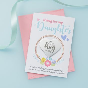 'Floral Wreath - Daughter' Little Hug Card - Pack of 5- (LH036)