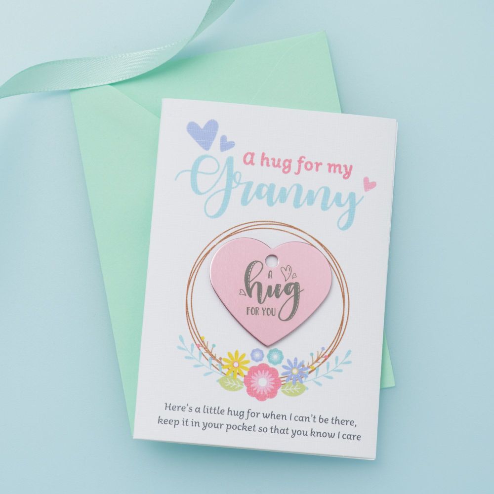 'Floral Wreath - Granny' Little Hug Card - Pack of 5- (LH038)