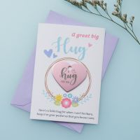 'Floral Wreath - Great Big Hug' Little Hug Card - Pack of 5-(LH039)