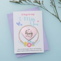 'Floral Wreath - Miss You' Little Hug Card - Pack of 5- (LH041)