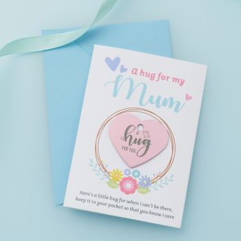 'Floral Wreath - Mum' Little Hug Card  - Pack of 5-(LH043)
