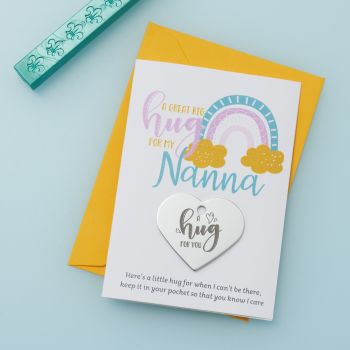 'Pastel Rainbows - Nanna' Little Hug Card - Pack of 5-(LH060)