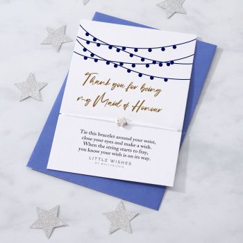 WISH262 Thank You Maid Of Honour  (lights design) (pack of 5)