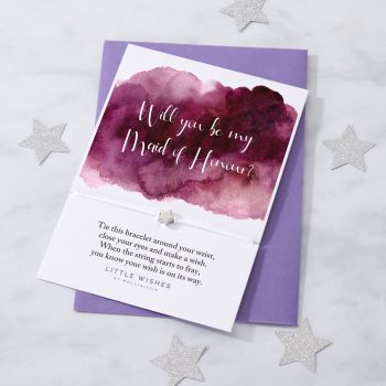 WISH267 Will You Be My Maid Of Honour?  (burgundy design) (pack of 5)