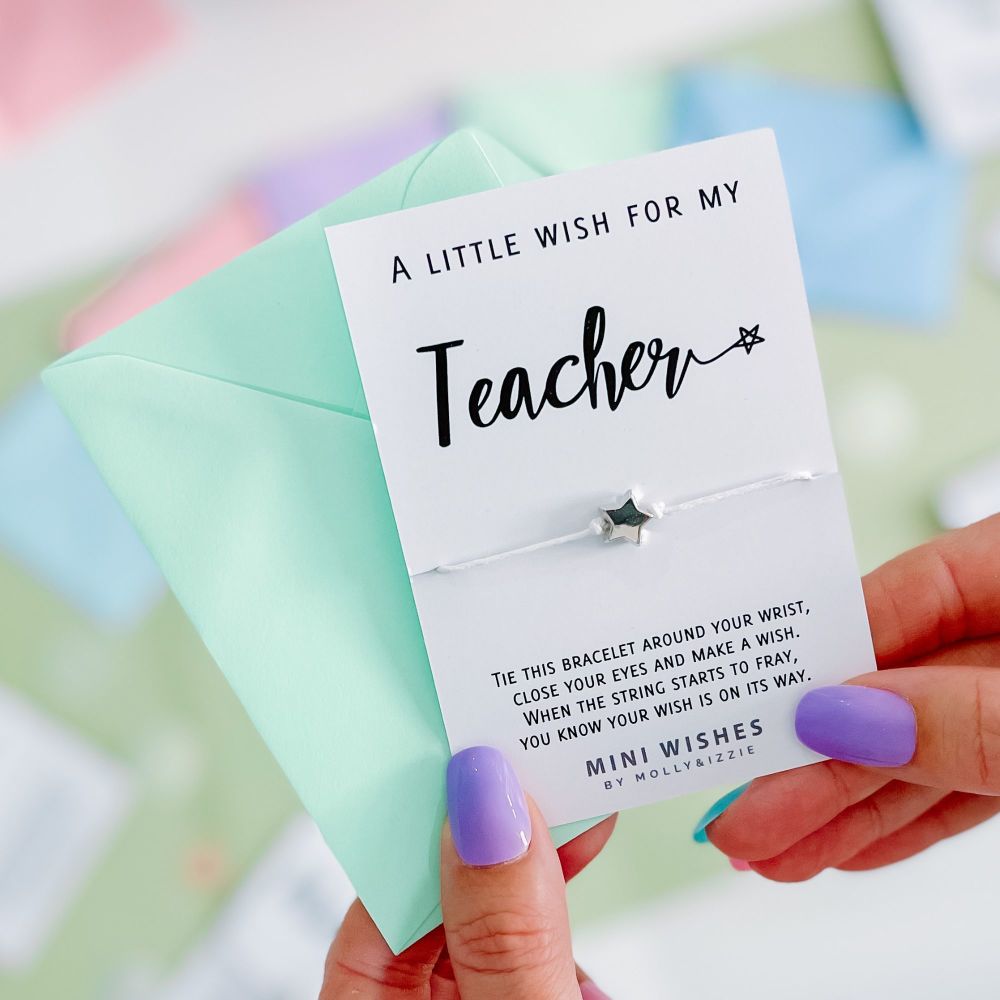 Teacher Mini Wish Bracelet - Pack of 5