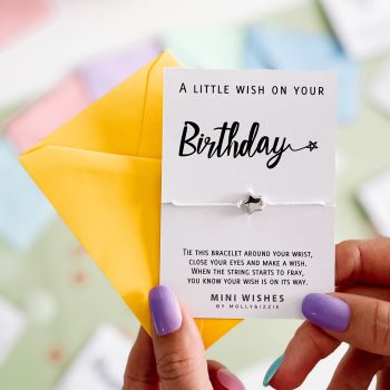 Birthday Mini Wish Bracelet - Pack of 5