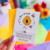 Bee Happy (pack of 5) MINIWISH165