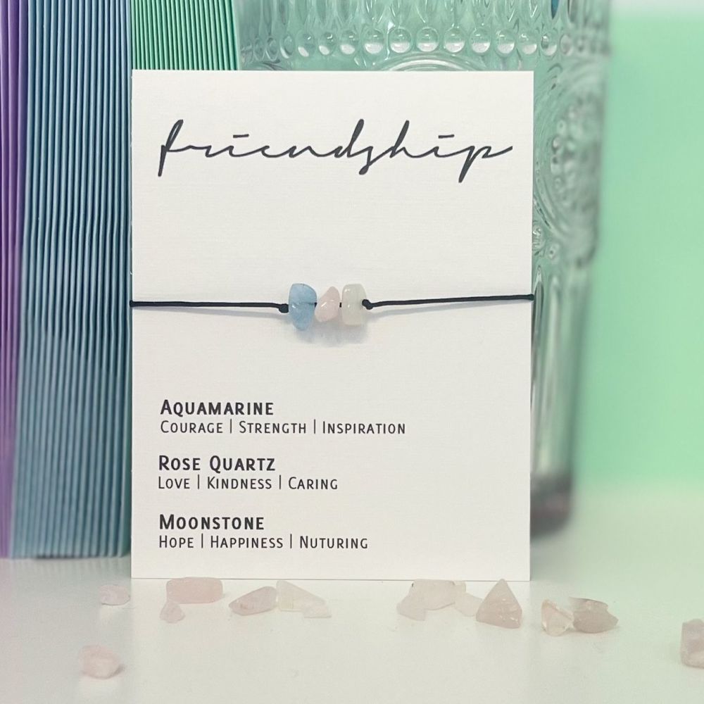 Adjustable Crystal Bracelet - Friendship - pack of 5