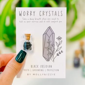 Worry Crystals - Black Obsidian- pack of 5