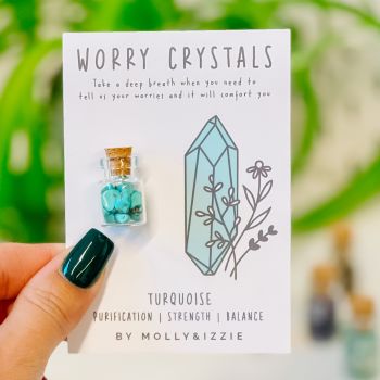 Worry Crystals - Turquoise - pack of 5