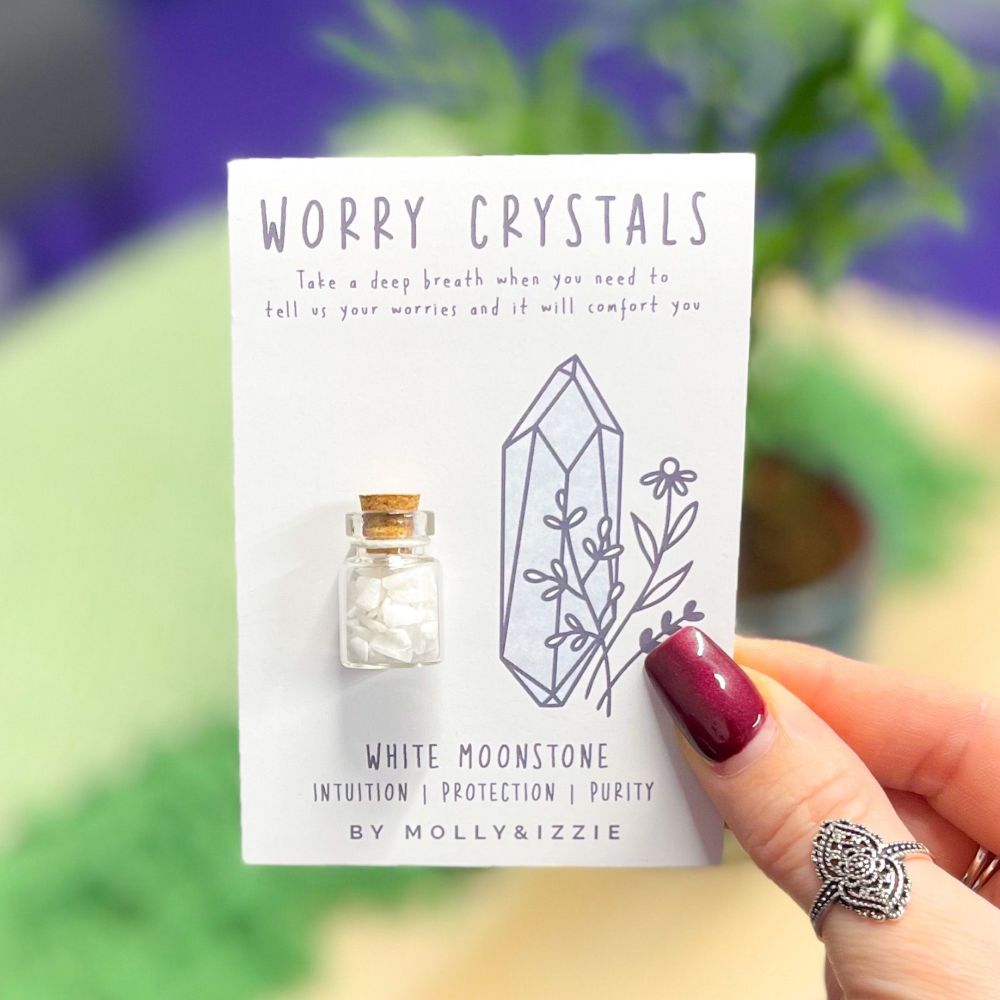 Worry Crystals - White Moonstone- pack of 5