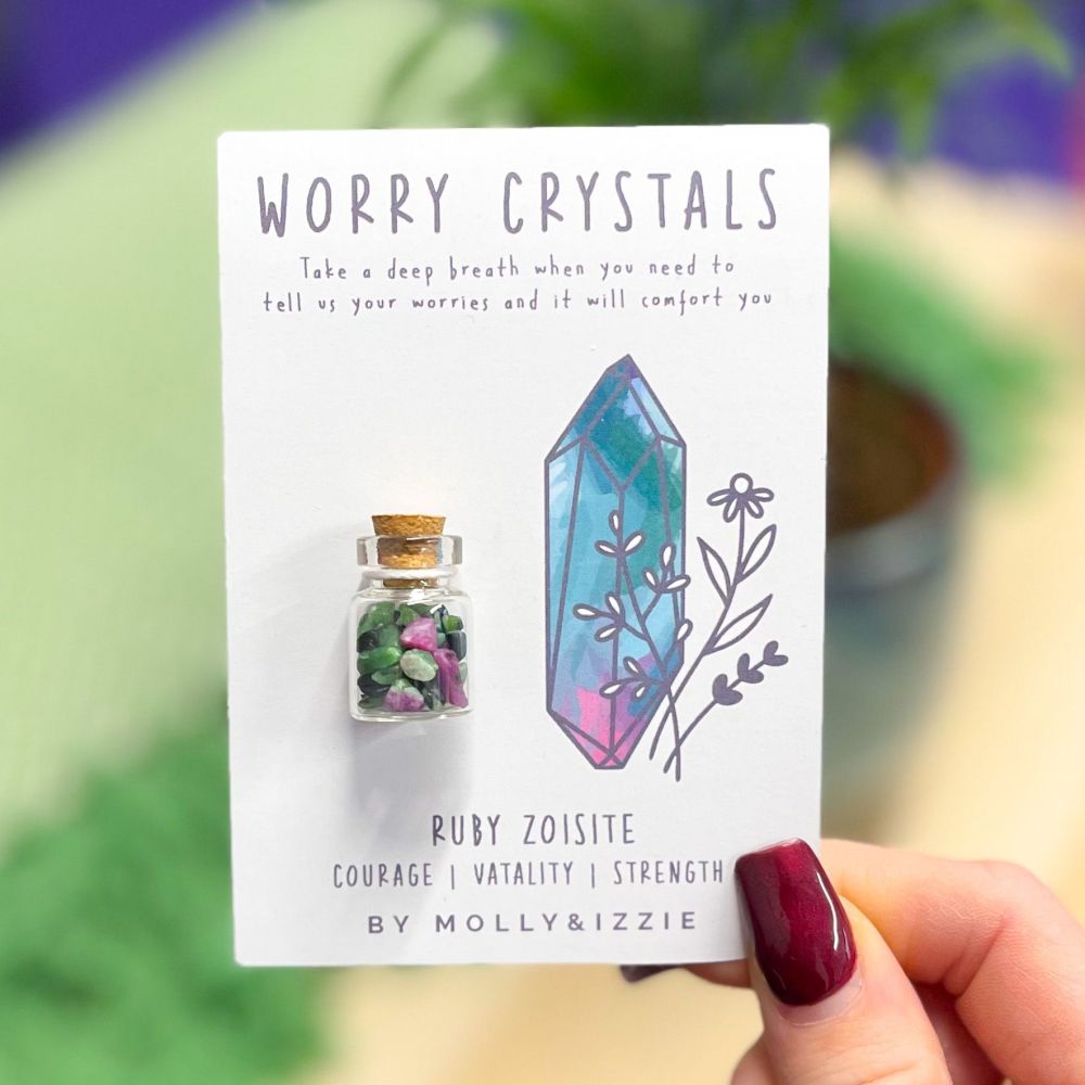 Worry Crystals - Ruby Zoisite- pack of 5