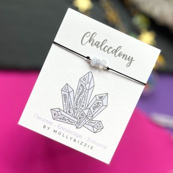 Adjustable Crystal Bracelet - Chalcedony Pack of 5