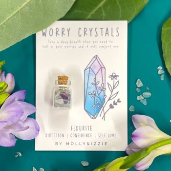 Worry Crystals -Fluorite- pack of 5