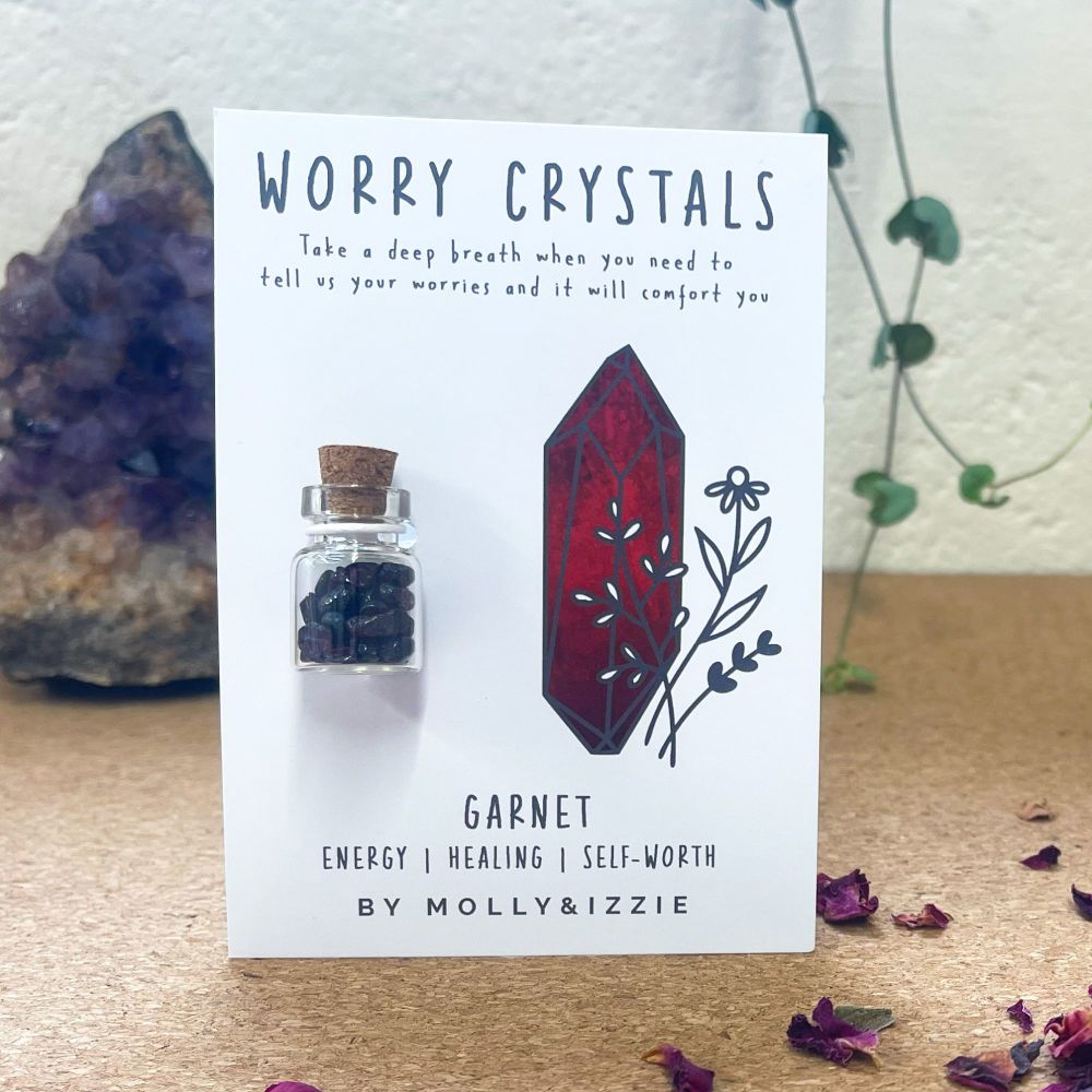 Worry Crystals - Garnet - pack of 5