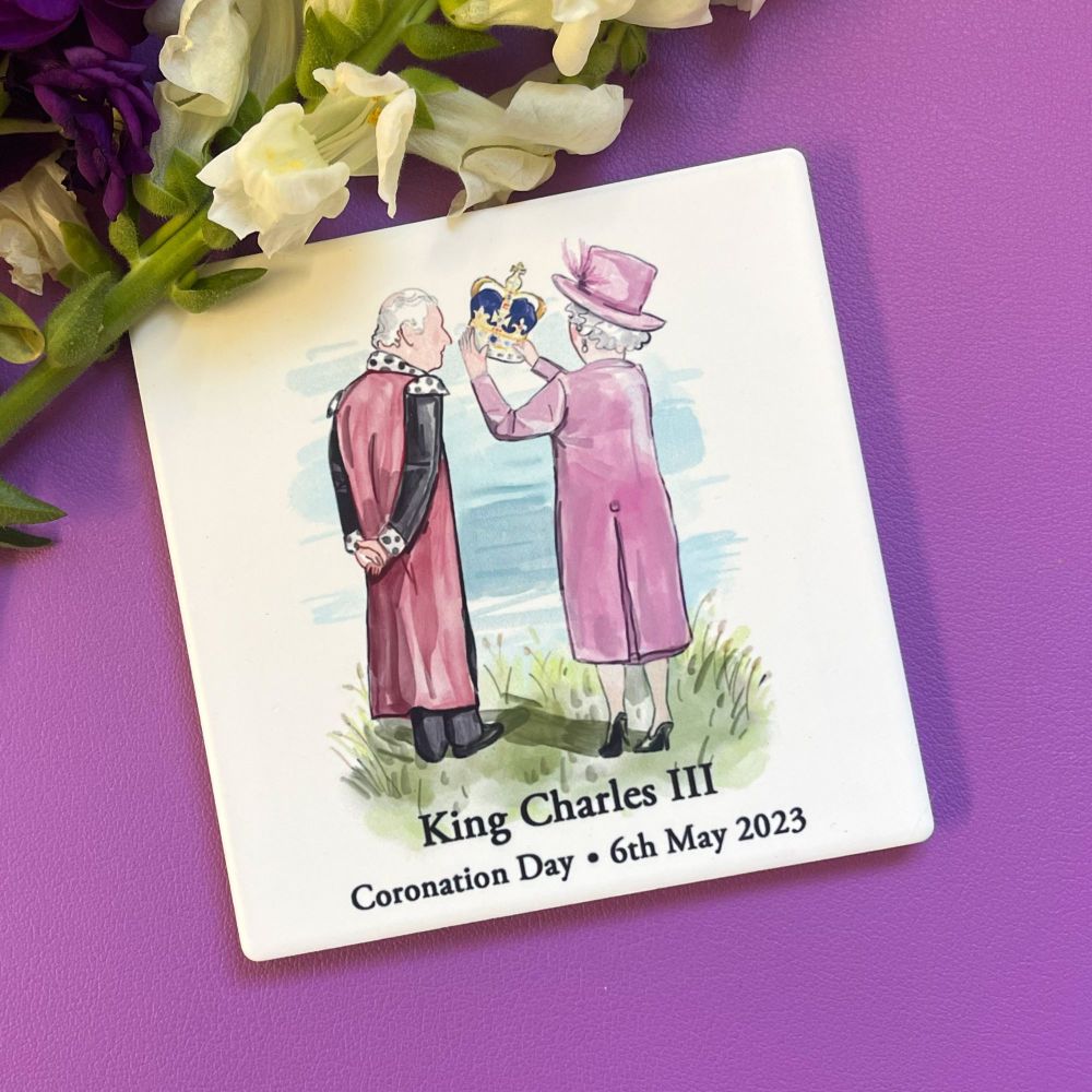 King Charles Coronation Ceramic Coaster