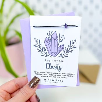 Crystal Mini Wish  - Amethyst for Clarity  - Pack of 5