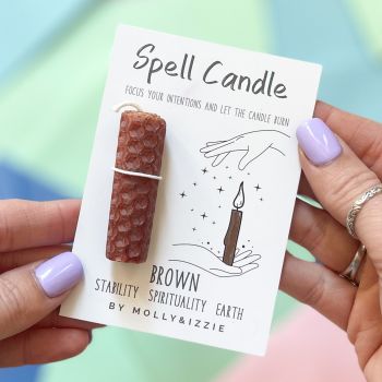 Spell Candle - Brown - Pack of 5