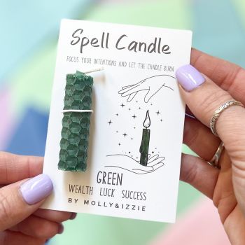 Spell Candle - Green - Pack of 5