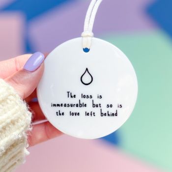 Immeasurable Loss Ceramic Hanging Disc