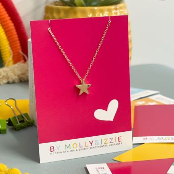 Heart Symbol Star Necklace - Gold Plated - Pack of 5