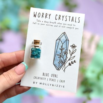 Worry Crystals - Blue Opal - pack of 5