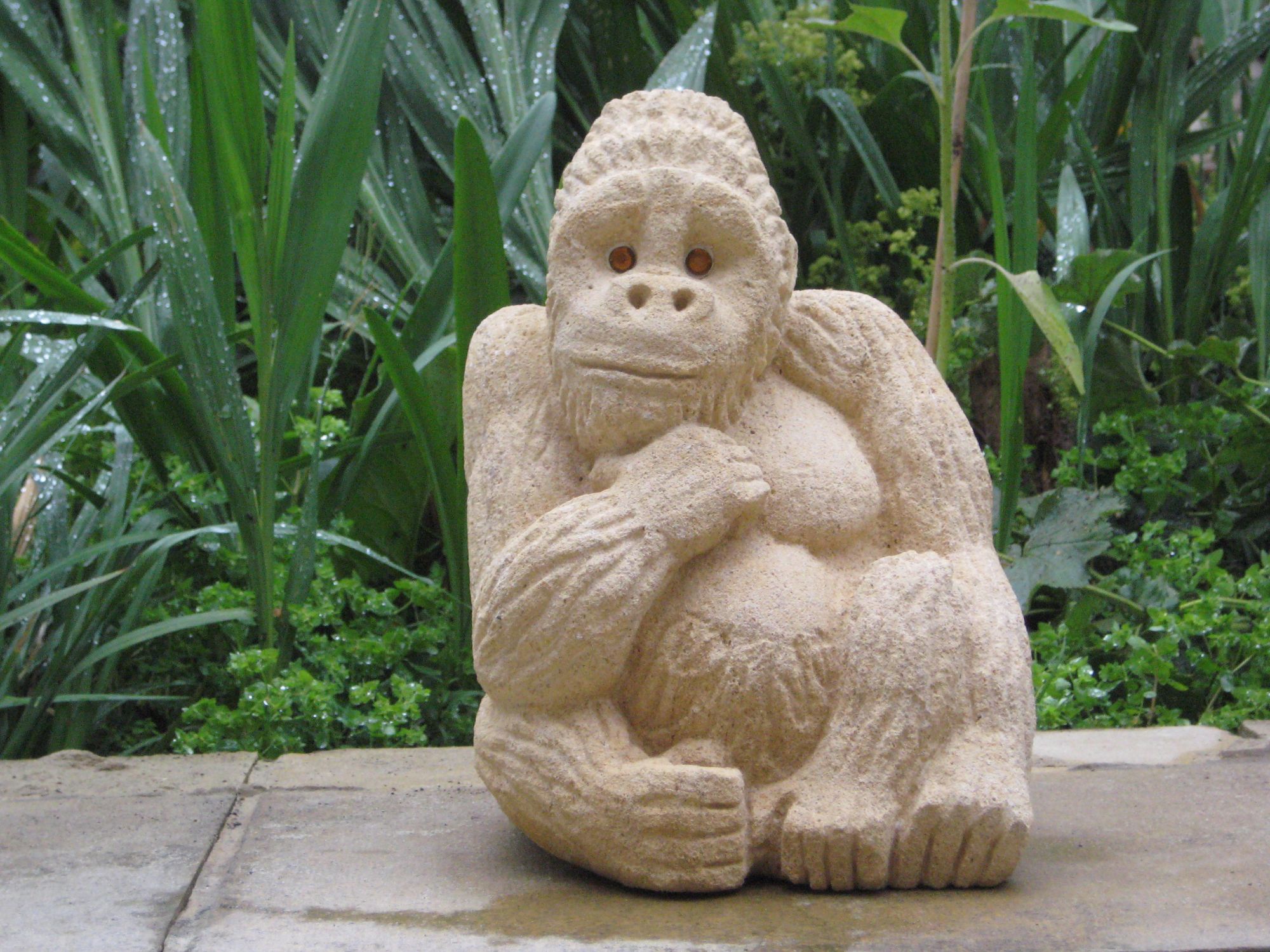 Monkey carved from stone