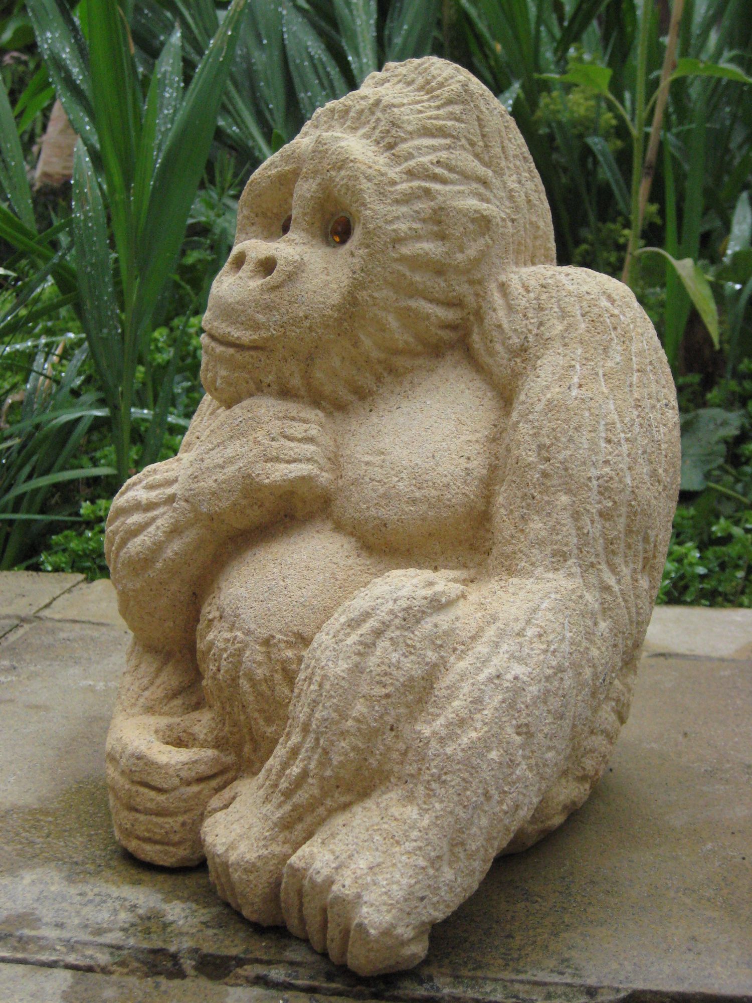 Monkey Doo stone left side