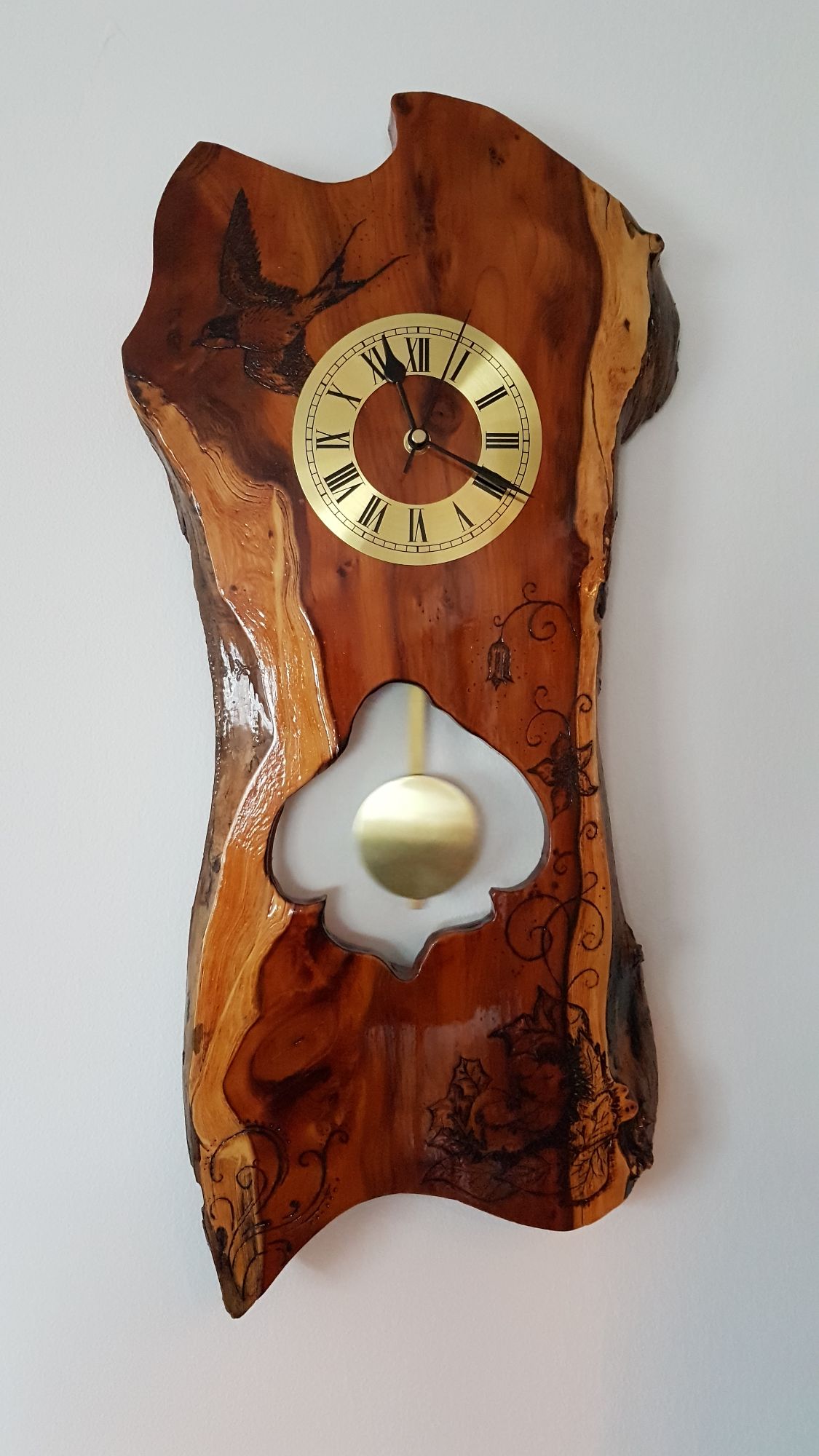 Pyrography Clock