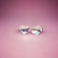 Perfectly Imperfect Silver Heart Studs