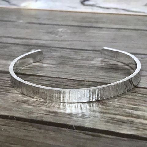 Textured finish handmade cuff bracelet