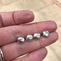 Silver Rainbow Pebble Stud Earrings | Pebble Collection