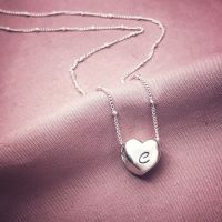 Silver Heart Bead Necklace