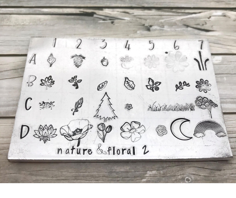 Nature & Floral metal design stamps