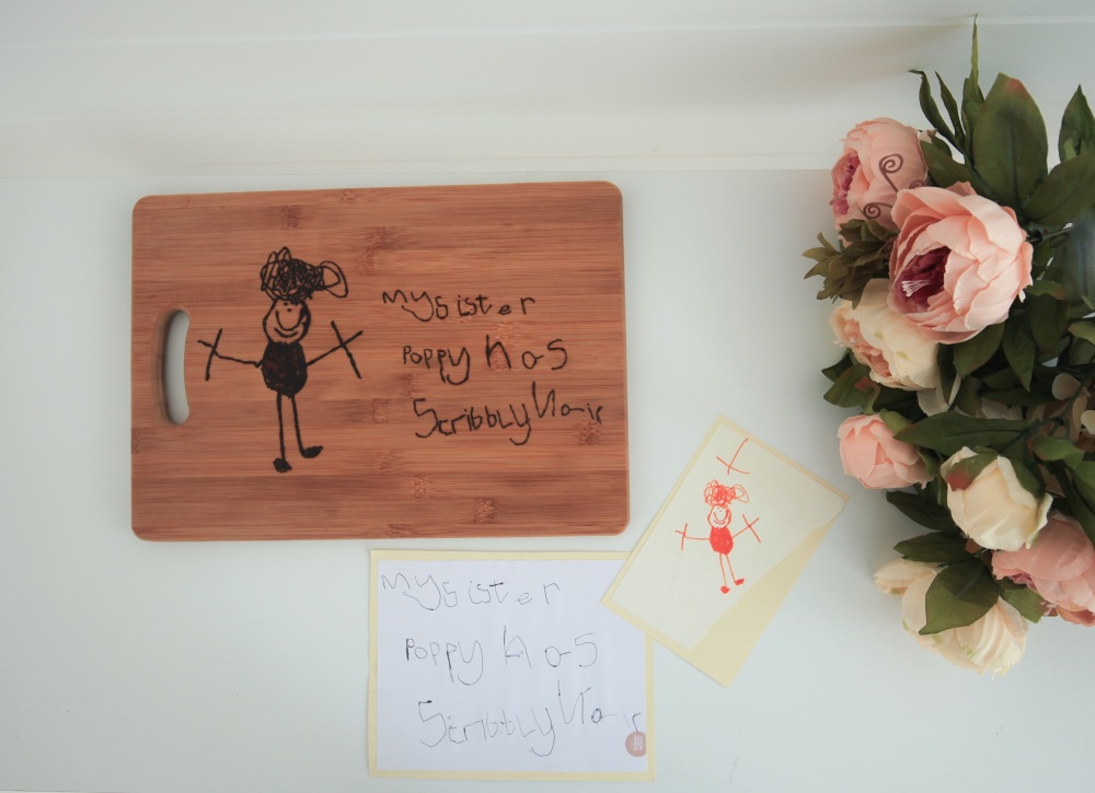 Chopping Board Personalised With Your Child's Drawing/Handwriting
