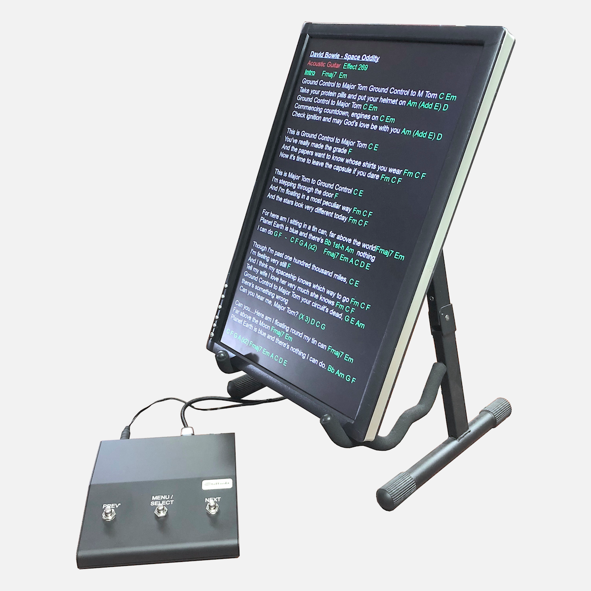 Teleprompter for singers and musicians Stageprompter
