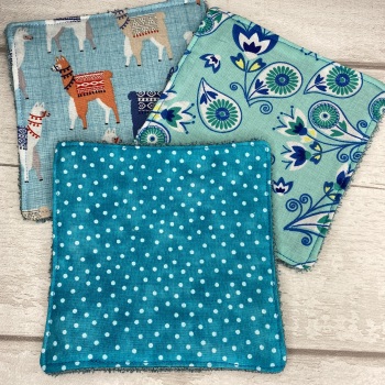 Large Face Wipes Set Of 3 - Llama, Paisley & Spots Set