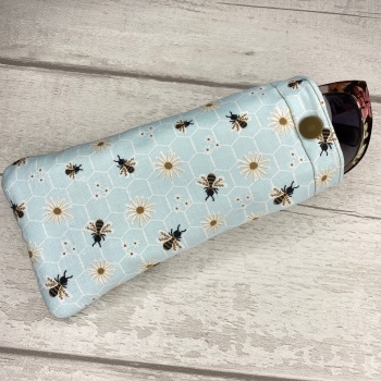 Blue Bee Glasses Pouch