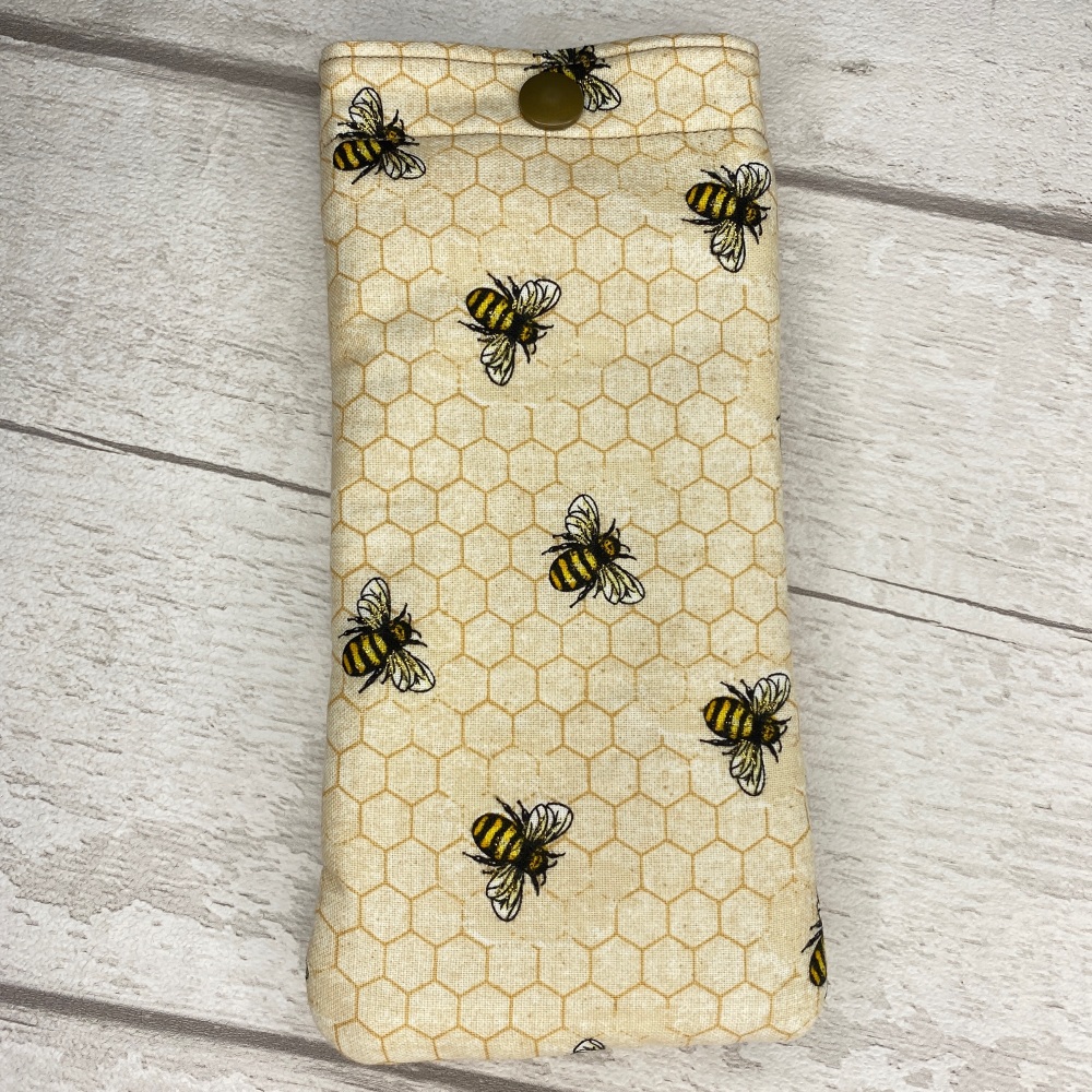 Glitter Bee Glasses Pouch