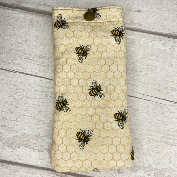 Glitter Bee Glasses Pouch
