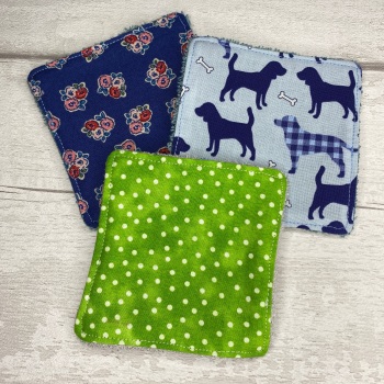 Mini Face Wipes Set Of 3 - Floral, Dog & Spots Set