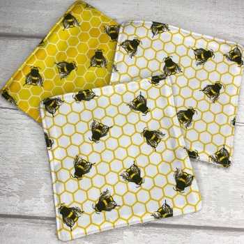 Large Face Wipes Set Of 3 - Bee Set